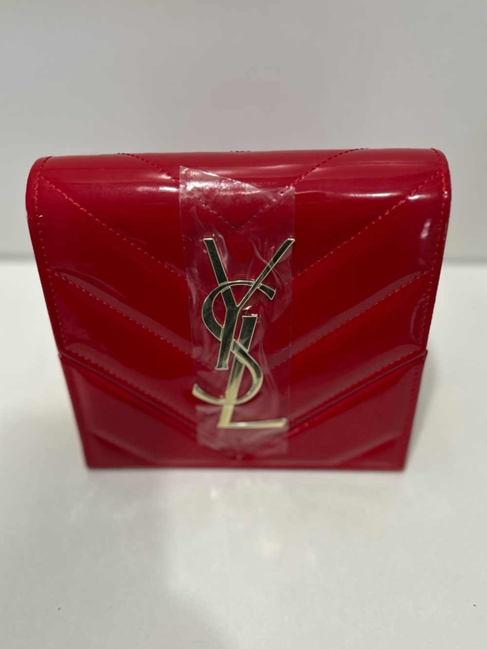 Saint Laurent Glossy Red Vanity Cosmetics Case